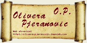 Olivera Pjeranović vizit kartica